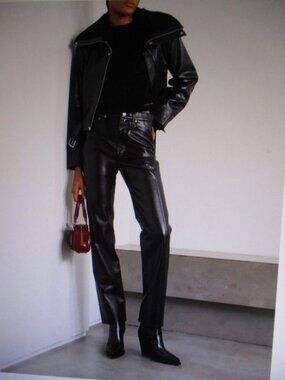 AGOLDE Recycled Leather Hi-Rise Jeans/Pants NWOT